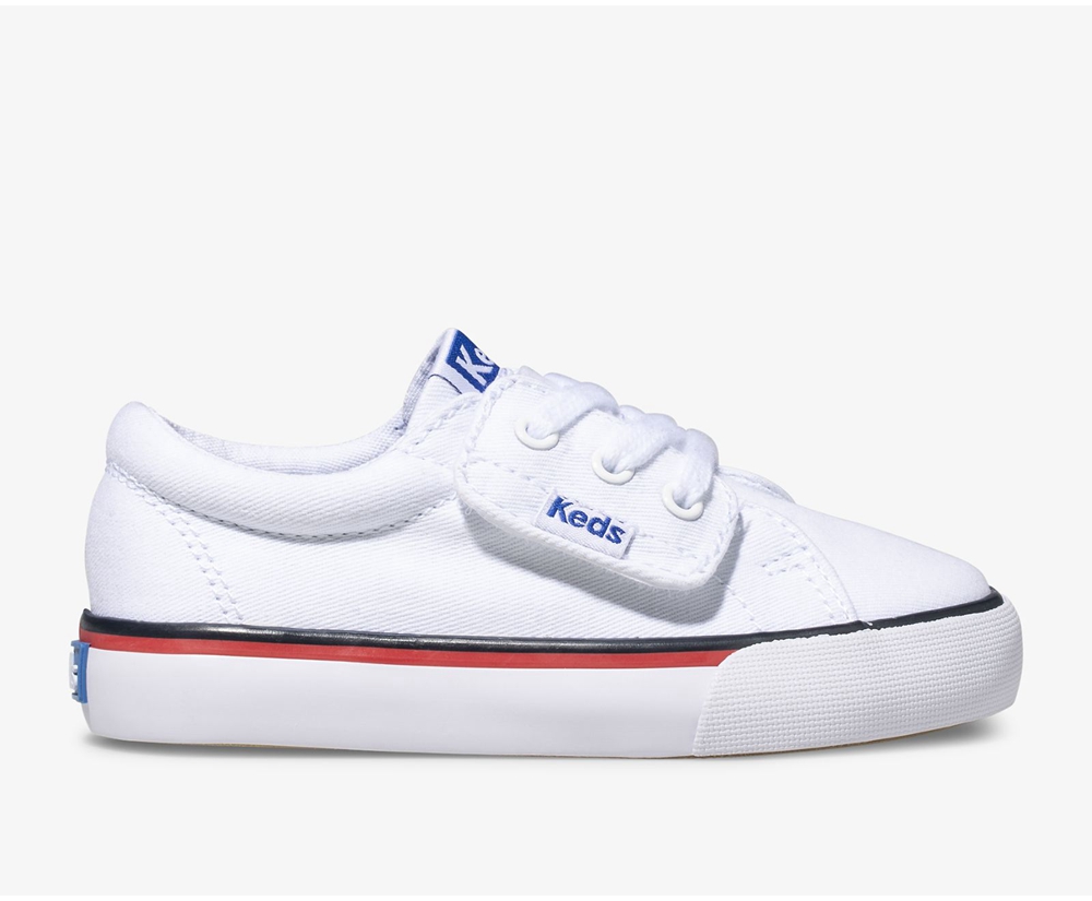 Basket Keds Enfant Blanche - Jump Kick Jr. Toile - 821-EIFBRJ